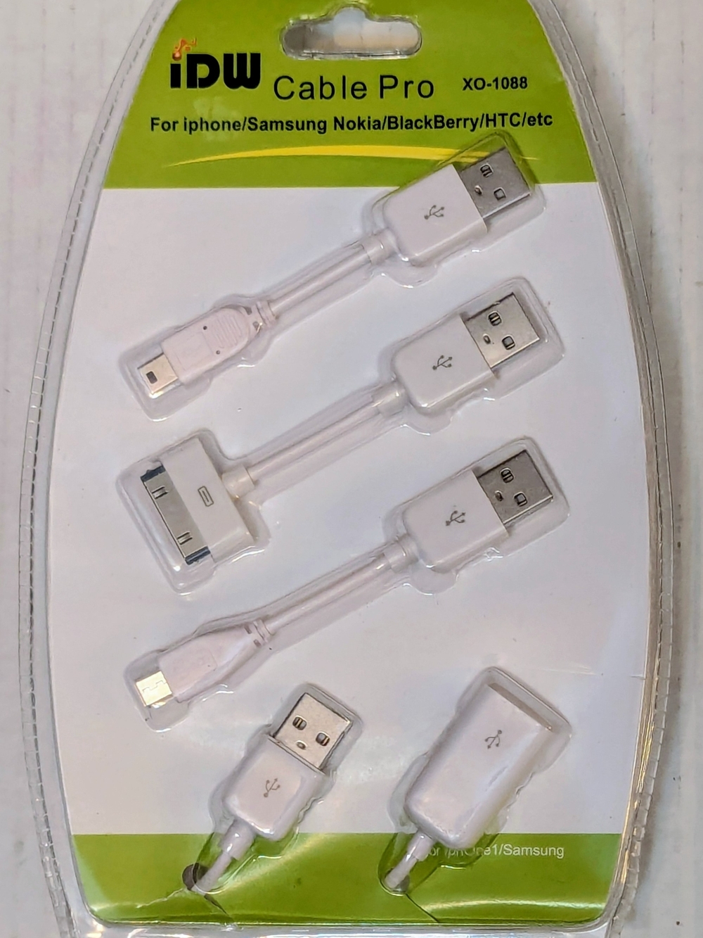 5pk IDW Cable Pro XO-1088 For iPhone/Samsung/Nokia/Blackberry/HTC/etc...